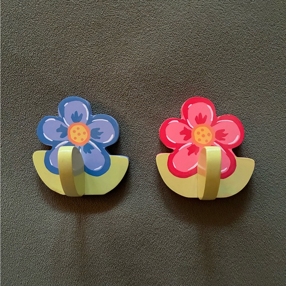 Colorful Flower Wall Hooks